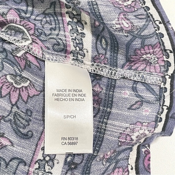 NWT Lucky Brand Tiered Mixed Floral Print Tassel Tie Strap Boho Sundress Small - Picture 15 of 16